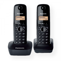 Panasonic Cordless KX-TG1612FXH Black, Caller ID, Wireless connection, Phonebook capacity 50 entries, Built-in display, Conferen