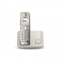 Panasonic Cordless KX-TGE210FXN Champagne Caller ID Phonebook capacity 150 entries Conference call Built-in display Speakerphone