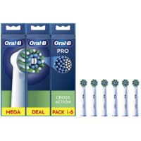 Oral-B | Replaceable toothbrush heads | EB50RX-6 Cross Action Pro | Heads | For adults | Number of brush heads included 6 | Whit