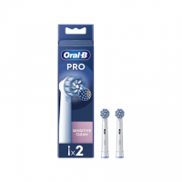 Oral-B | Replaceable toothbrush heads | EB60X-2 Sensitive Clean Pro | Heads | For adults | Number of brush heads included 2 | Wh