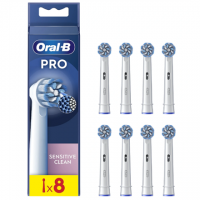 Oral-B | Replaceable toothbrush heads | EB60X-8 Sensitive Clean Pro | Heads | For adults | Number of brush heads included 8 | Wh