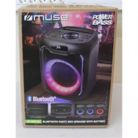 SALE OUT. Muse Party Box Bluetooth Speaker With USB Port, DAMAGED PACKAGING, SCRATCHES ON BACK | Party Box Speaker With USB Port